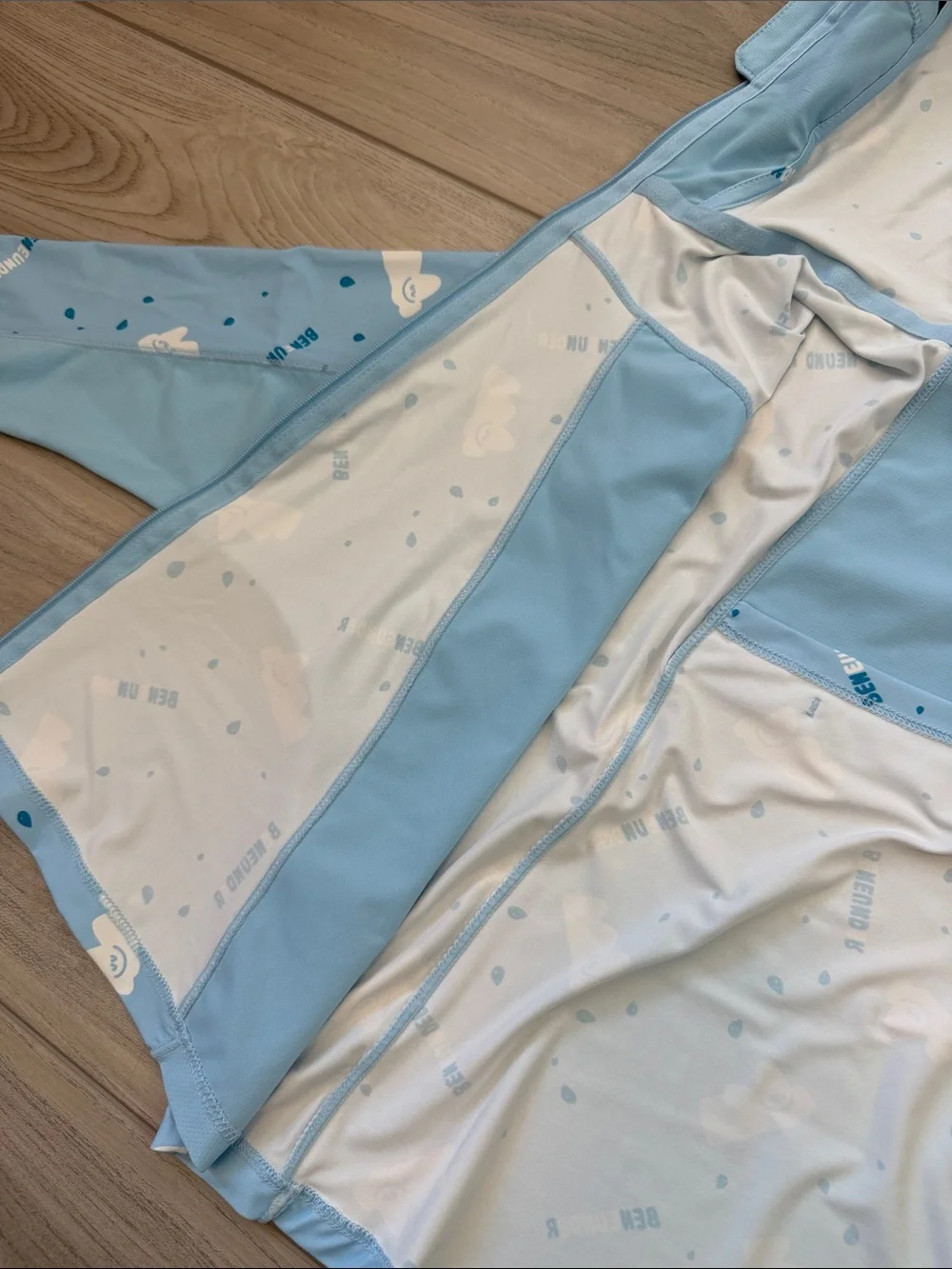 Light Blue kid's Cooling Hooded Zip-Up Sun Protect Jacket